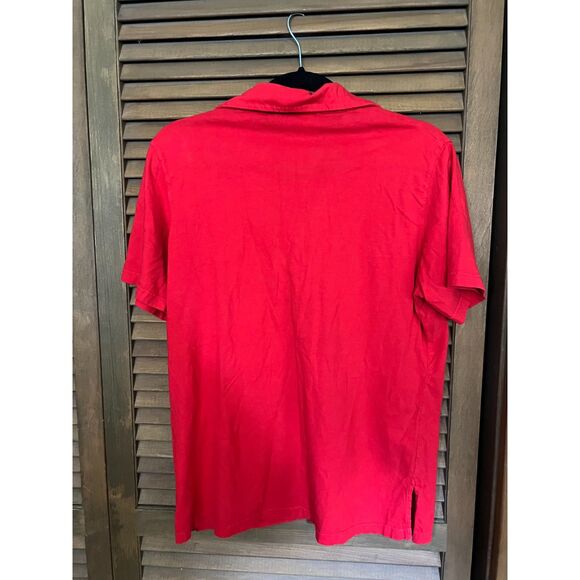 Big Bud Press Knit Polo in Mustang Red Size Medium - Picture 3 of 5